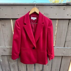Red Blazer Sz 12 - EUC